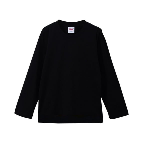 Curuila Toddler Boys Girls Tops Long Sleeve Crew Neck Basic Inside T Shirt Casual Solid Cloths Black Size 3-4 Years