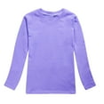 thumbnail image 1 of Curuila Toddler Boys Girls Tops Long Sleeve Solid Color Crew Neck Autumn T Shirt Purple Size 12-13 Years, 1 of 4