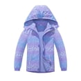 thumbnail image 1 of Curuila Toddler Child Girls Coat With Zipper Long Sleeve Graphic Print Hooded Jacket For Girls Autumn Winter Comfort Outerwear Size 3-4 Years, 1 of 9