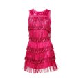 thumbnail image 1 of Curuila Toddler Child Girls Dance Dress With Tassels Solid Color Crew Neck For Performance Soft Casual Dresses Size 12-13 Years, 1 of 4
