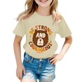thumbnail image 1 of Curuila Toddler Child Girls Tshirt Short Sleeve Cartoon Print Crew Neck Tops For Girls Everyday Wear Comfortable Tee Size 1-2 Years, 1 of 3