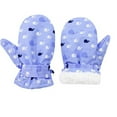 thumbnail image 1 of Curuila Toddler Girls Boys Mittens Winter Waterproof Cute Cartoon Print Thickened Comfortable Ski Warm Gloves For Outdoor Purple Size 4-6 Years, 1 of 2