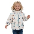 thumbnail image 1 of Curuila Toddler Girls Coat With Zipper Long Sleeve Cartoon Print Hooded Jacket For Girls Winter Warm Casual Soft Outerwear Size 2-3 Years, 1 of 6