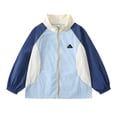 thumbnail image 1 of Curuila Toddler Girls Coat With Zipper Long Sleeve Color Block Stand Collar Jacket For Girls Summer Lightweight Comfort Outerwear Size 11-14 Years, 1 of 5