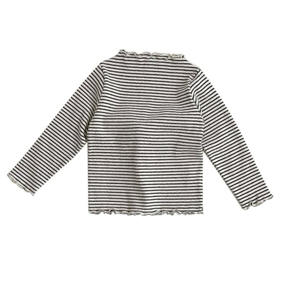 Curuila Toddler Girls Tops Floral Print Long Sleeve Crew Neck Comfort Autumn Winter T Shirt White Size 6-7 Years