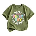 thumbnail image 1 of Curuila Toddler Girls Tshirts Short Sleeve Letter Print Crew Neck Tops For Girls Everyday Wear Comfort Back To School Clothes Size 2-3 Years, 1 of 3