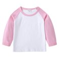 thumbnail image 1 of Curuila Toddler Infant Boys T Shirt Long Sleeve Color Block Crew Neck T Shirts For Boys Loose Fit Comfort Tops Pink Size 6-7 Years, 1 of 9