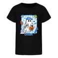 thumbnail image 1 of Curuila Toddler Kids Boys Girls Halloween Tshirt Short Sleeve Hallowmas Ghost Print Crew Neck T Shirts For Boys Party Comfort Tops Black Size 4-5 Years, 1 of 4