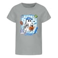 thumbnail image 1 of Curuila Toddler Kids Boys Girls Halloween Tshirt Short Sleeve Hallowmas Ghost Print Crew Neck T Shirts For Boys Party Comfort Tops Grey Size 3-4 Years, 1 of 4