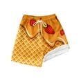 thumbnail image 1 of Curuila Toddler Kids Boys Summer Shorts Drawstring Elastic Waist Cartoon Print Comfortable Shorts Yellow Size 7 Years, 1 of 4