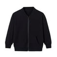 thumbnail image 1 of Curuila Toddler Kids Girls Coat With Zipper Long Sleeve Solid Color Crew Neck Jacket For Girls Spring Autumn Comfort Outerwear Size 6-7 Years, 1 of 7