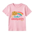 thumbnail image 1 of Curuila Toddler Kids Girls Tshirts Short Sleeve Letter Print Crew Neck Tops For Girls Loose Fit Comfort Tee Size 6-7 Years, 1 of 4