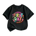 thumbnail image 1 of Curuila Toddler Kids Girls Tshirts Short Sleeve Letter Print Crew Neck Tops For Girls Loose Fit Fashionable Tee Size 12-13 Years, 1 of 4