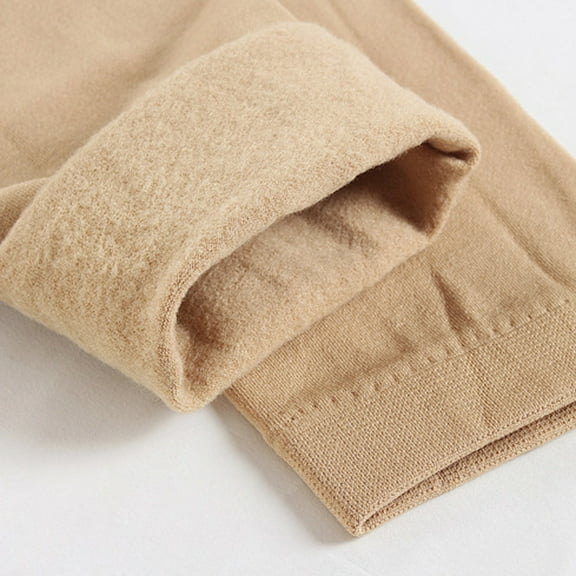 Curuila Womens Yoga Pants Leggings Solid Color Slim Fit Warm Thickened Comfortable Long Sweatpants Autumn Winter Trousers Beige Size One Size