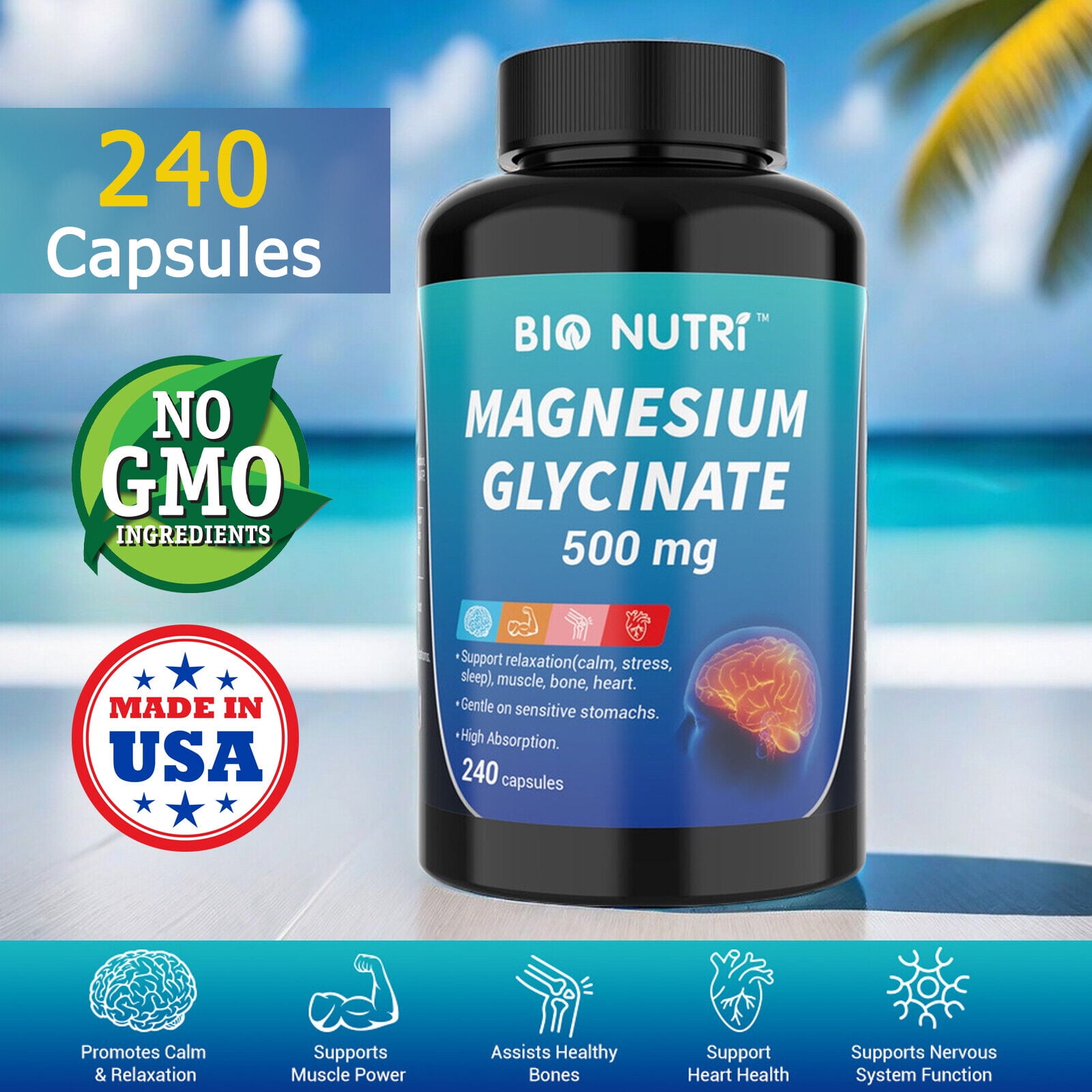 Curuk Magnesium Glycinate 500mg - Natural Relaxation & Mind Supplement ...