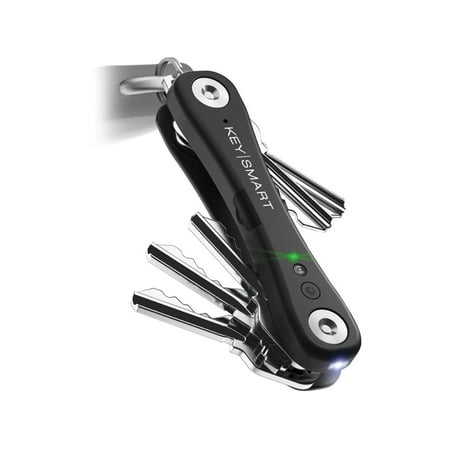 KeySmart - iPro Compact Key Holderand Tracker works with Apple Find My - Black