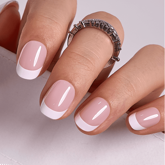 CurvLife Classic Touch Press-On Nails - 30PCS, Oval, Easy Apply, Non-Toxic & Reusable