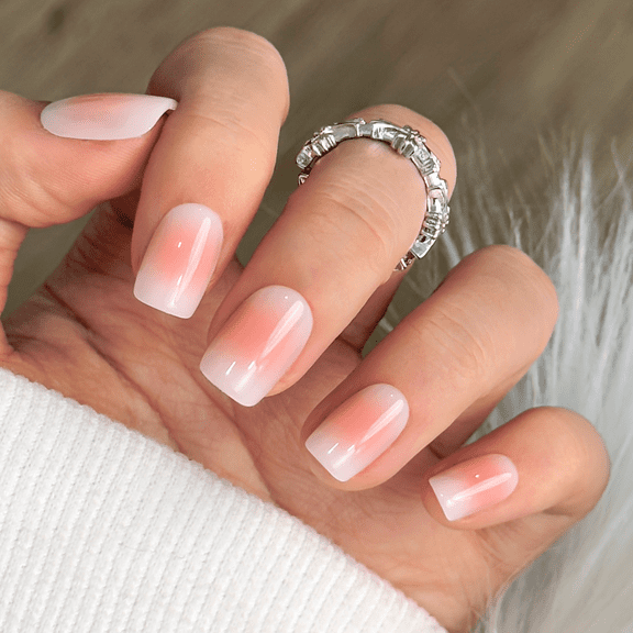 CurvLife Dew Touch Press-On Nails - 30PCS, Squoval, Easy Apply, Non-Toxic & Reusable