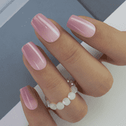 CurvLife Elegant Fade Press-On Nails - 30PCS Medium Square, Minimalist Gradient Design
