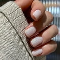 thumbnail image 1 of CurvLife Glitter Ballet Press-On Nails - 24PCS Short Square, Minimalist Solid Color with Sequins, 1 of 4