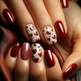 thumbnail image 1 of CurvLife Romantic Red Press-On Nails - 24PCS Medium Square, Heart Pattern, Sweetheart Style, Non-Toxic & Reusable, 1 of 4