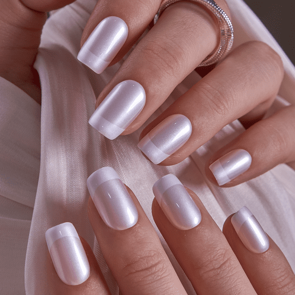 CurvLife Silk Touch Press-On Nails - 30PCS, Squoval, Easy Apply, Non-Toxic & Reusable