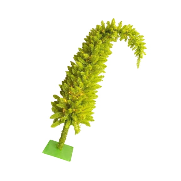 Curvable Boughs Artificial Christmas Tree 2.95ft Full Foliation Metal Base Flame Retardant PVC Substance Easy Arrange Deck