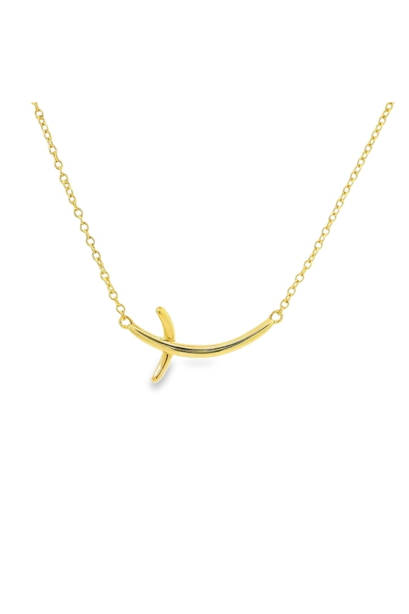 Signature Spirito Cross Necklace, 18k Yellow Gold Vermeil, 925 Sterling Silver