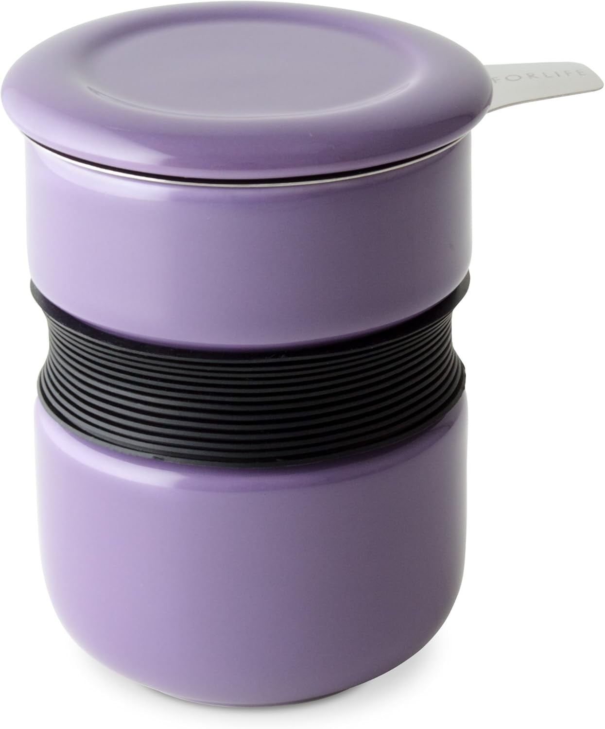 Curve Asian Style Tea Cup with Infuser and Lid 12 ounces, Gray ...