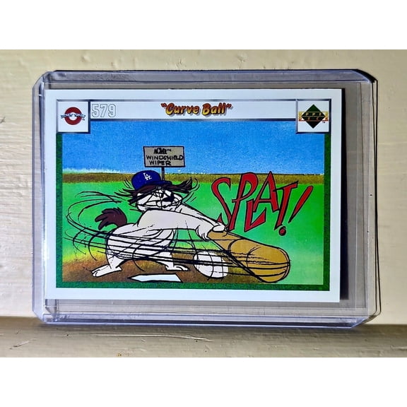 Curve Ball 1990 Upper Deck #579 Looney Tunes Baseball Card Series One Checklist