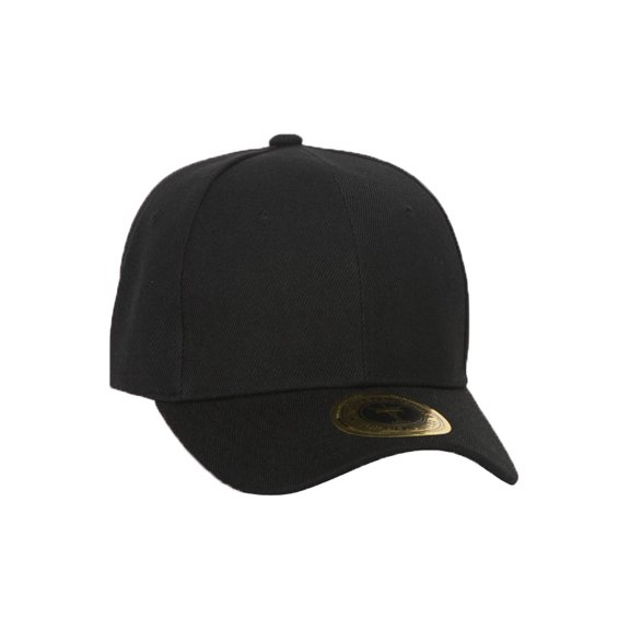 Curve Bill Adjustable Baseball Cap, Black