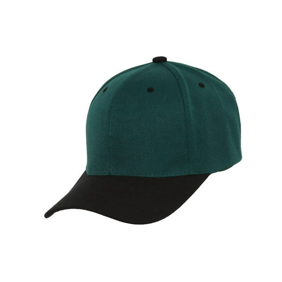 Curve Bill Adjustable Baseball Cap, Green/Black