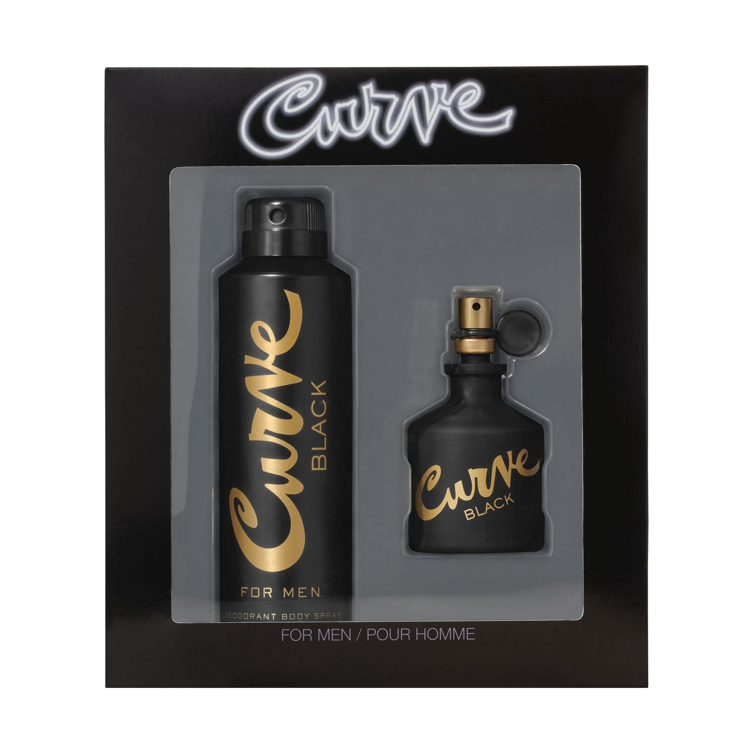 Curve Black Men's Fragrance 2 Piece Gift Set, 2.5 fl. oz. Eau de