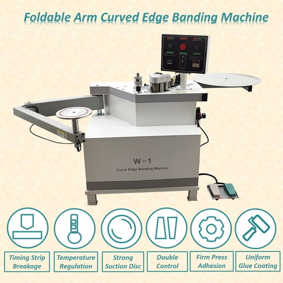 Curve Edge Banding Machine Rocker Arm Folding Commercial 220V 1.4KW