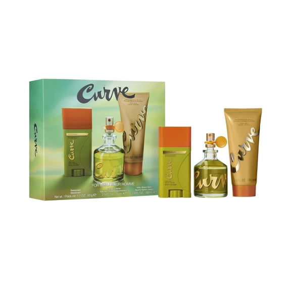 Curve For Men Fragrance 3 Piece Gift Set, 2.5 fl oz