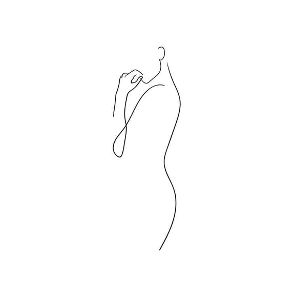 Curve Line Art Print Wall Art, Modern Wall Decor For Living Room Bedroom, 8x12 UNFRAMED