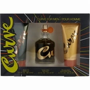 Curve Men's Cologne Fragrance Set, Body Wash, Aftershave Balm & Cologne, Casual Day or Night Scent, 3 Piece Set