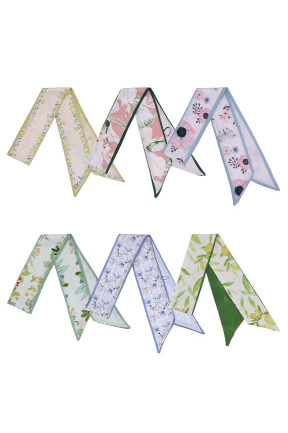 Fashion Bag Handbag Handle Ribbon Scarf Hair Head Band Decoration-6 Pack-Pack A