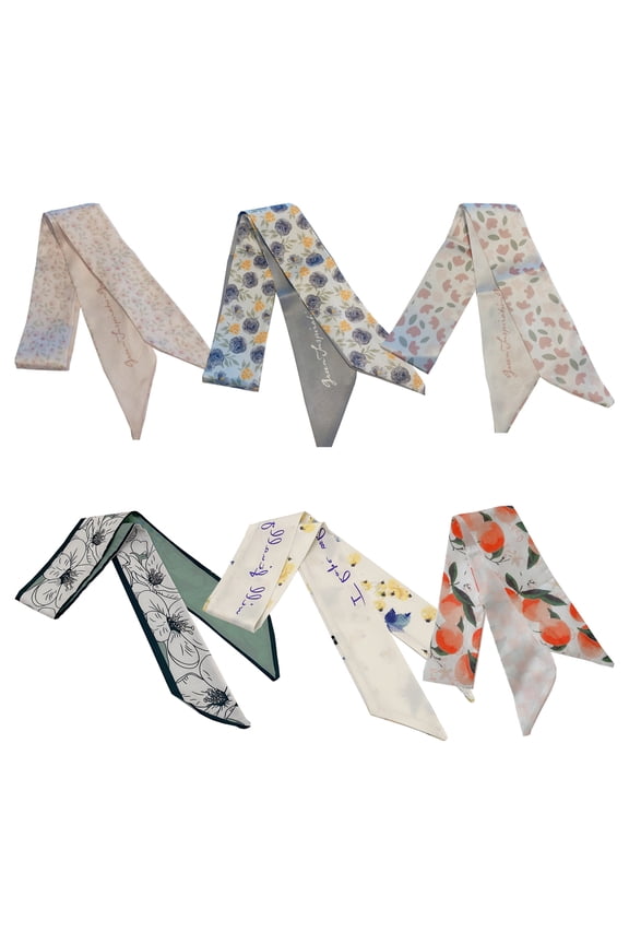 Fashion Bag Handbag Handle Ribbon Scarf Hair Head Band Decoration-6 Pack-Pack D