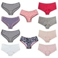 thumbnail image 1 of Curve Muse Women's Cotton Bikini Hipster Briefs BoyShorts Underwear-Multipack-PACKA-L/7, 1 of 7