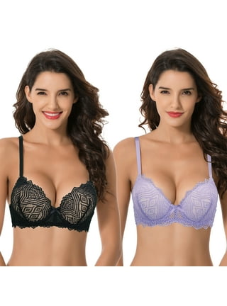 Women Bras 6 Pack of Double Pushup Lace Bra B cup C cup Size 32B