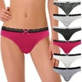 thumbnail image 1 of Curve Muse Women's Sexy Lace Bikini Hipster Boyshorts Underwear Panties-6 Pack-PACKA-S/5, 1 of 7