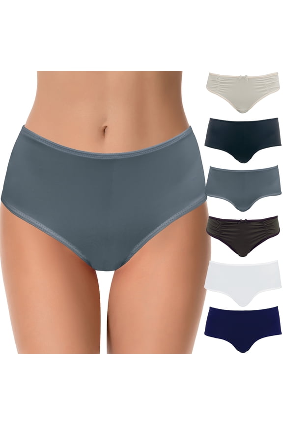 Womens Sexy Lace Bikini Boyshort Hipster Briefs Panties Underwear-6PK-PackA-S/5