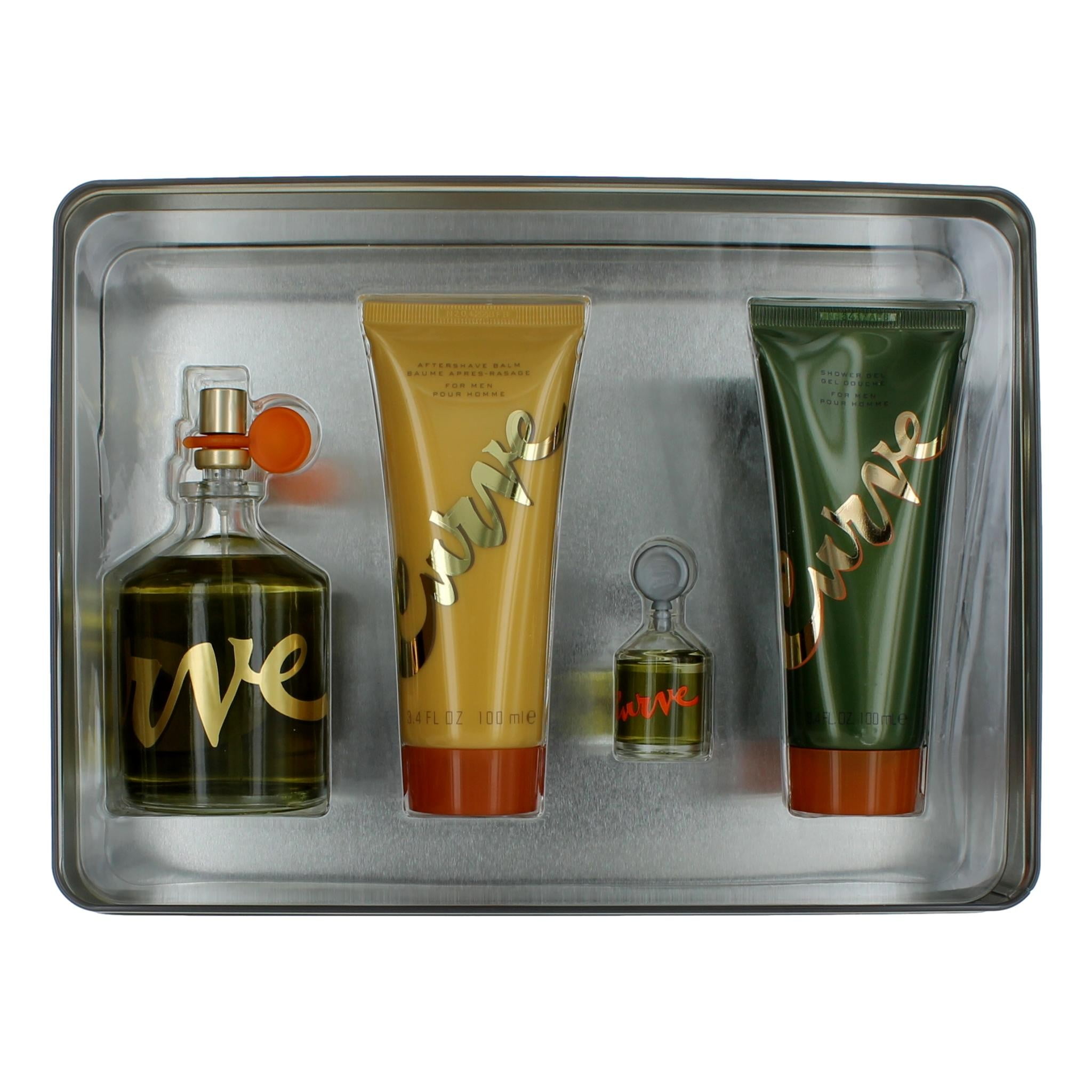 Curve by Liz Claiborne, 4 Piece Gift Set men with 4.2oz In A Tin