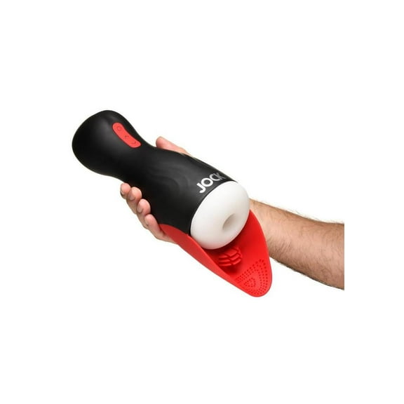 JOCK Sucking & Vibrating Rechargeable Masturbator for Men, Black/Red/White