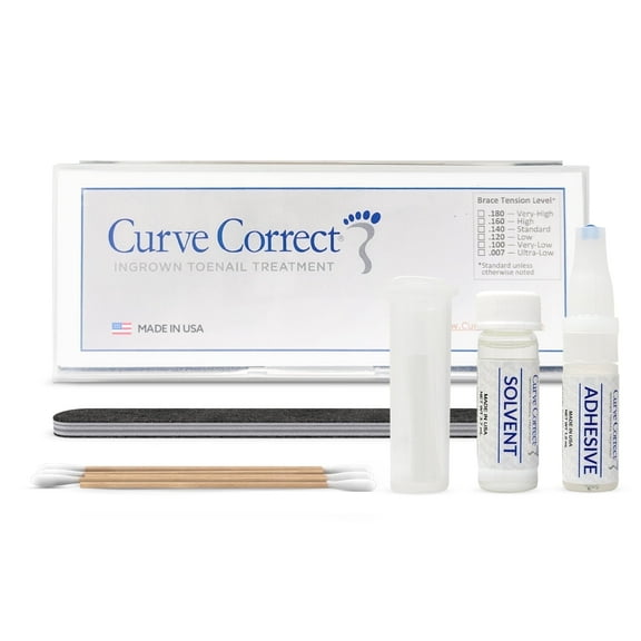 CurveCorrect Ingrown Toenail Corrector Kit - 10 Braces for In Grown Toe Nail Treatment