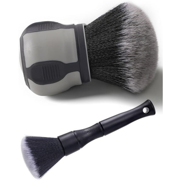 Curveball Detail Brush, Car Ultra Soft Bristles ,2PCS Professional Auto Cleaning