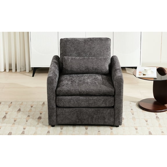 Curved Armrests & Lumbar Pillow - Reading Time with Natural Resting