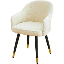 Curved Back Dining Chair Covers with Armrest, Stretch Accent Dining Room Chairs Covers Slipcovers with Arms, Office Desk Chair Covers, Swivel Armchair Cover Protector for Vanity