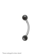Curved Barbell 16G Eyebrow Piercing - Cartilage, Rook, Tragus - 3 Color Options